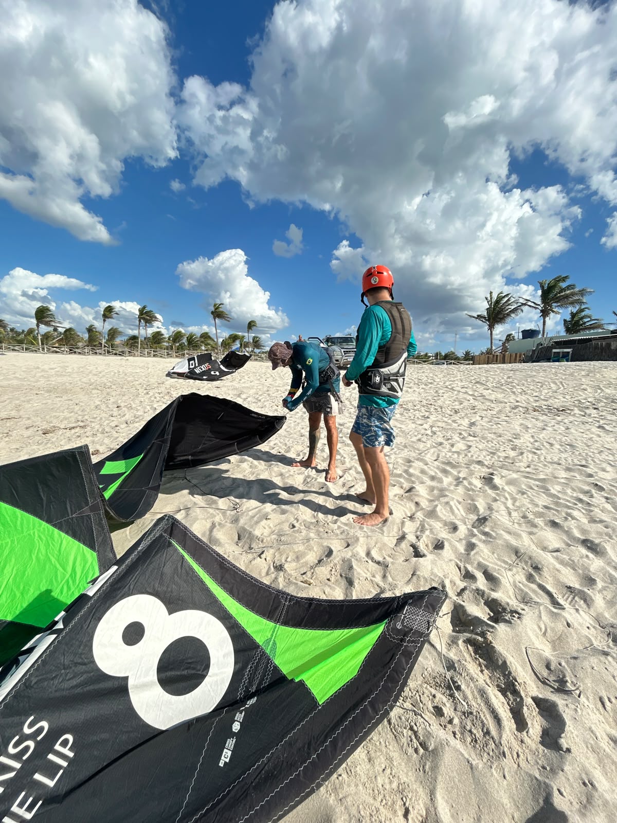 Preparación de equipos de Kite